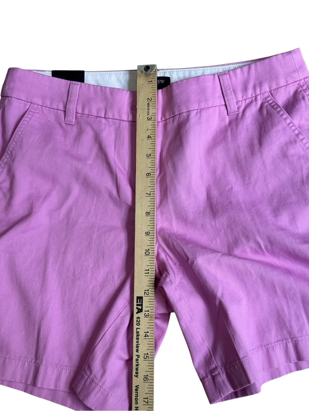 NWT J.Crew Pink Cotton Mid Rise Chino Shorts Size 6